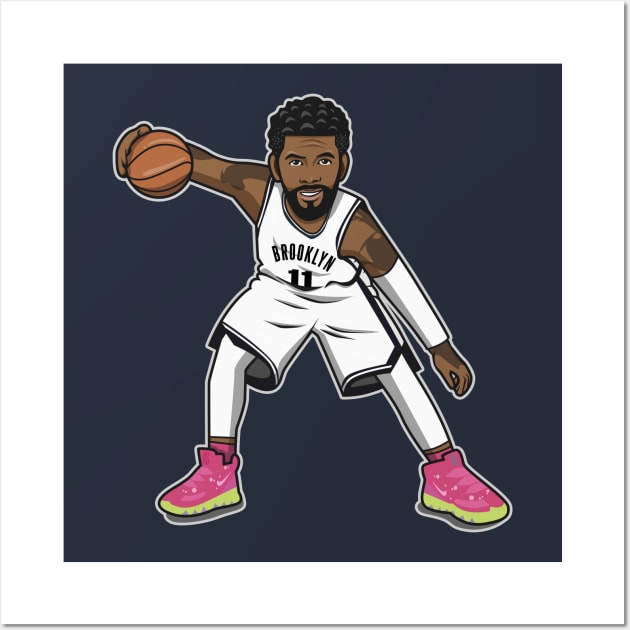 Kyrie Irving Cartoon Style - Home Wall Art by ray1007